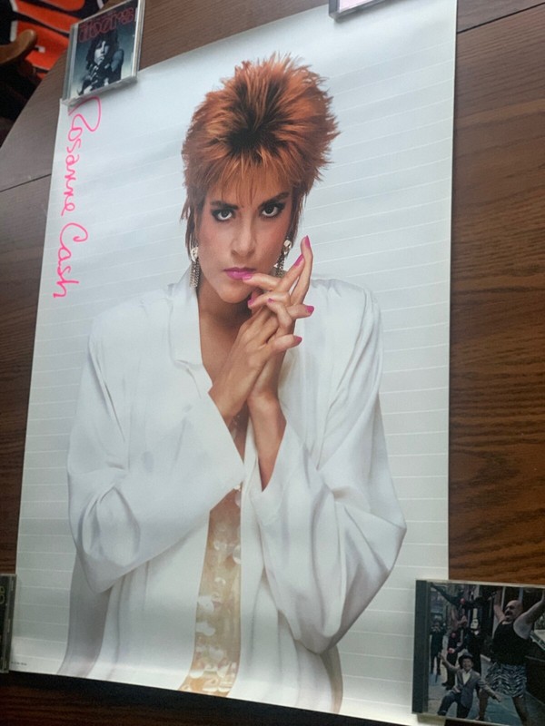 Rosanne Cash 1985 Rhythm & Romance Promo Poster Rodney Crowell