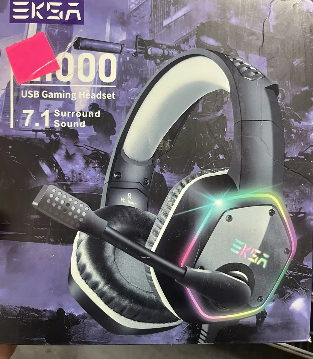 EKSA E1000 Gaming Headset 7.1 Surround Sound Wired Headset Gamer. For PS4