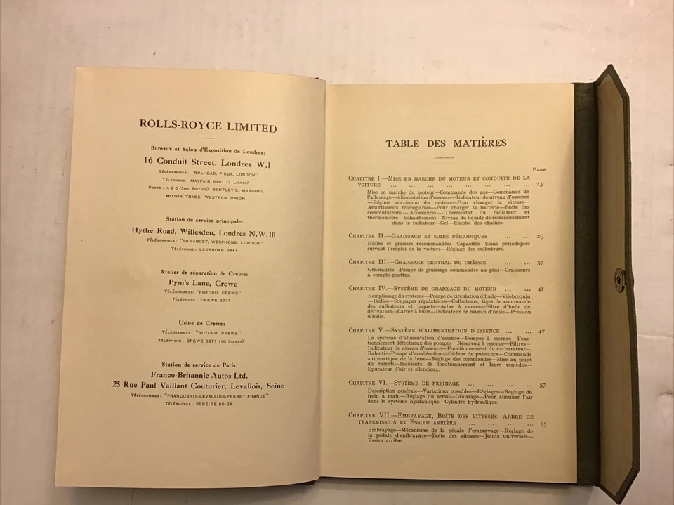 Rolls Royce Silver Dawn Nuevo de Lote Antiguo Manual del Propietario En Francés Livre d’instructions” Foto 3 de 4