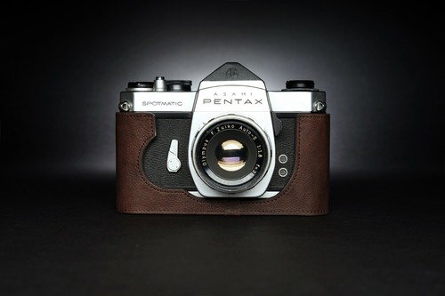 Genuine Real Leather Half Camera Case Bag Cover for Pentax KX SP SPF Film Camera - 第 30/33 張圖片