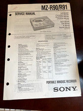 SONY MZ-R90 MZ-R91 MD RECORDER Service Manual FROM THE USA  ORIGINAL 