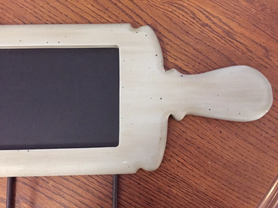 Large Rolling Pin Shaped Kitchen Chalkboard Menu Lists Messages Board Coat Rack - Image 4 of 4