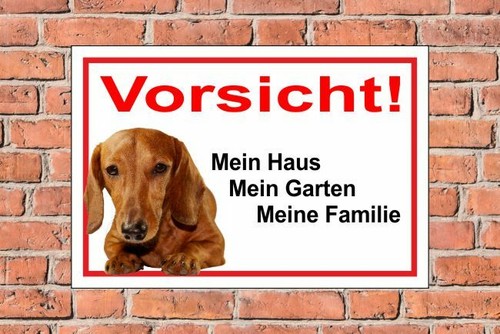 Warnschild „Achtung Schäferhund-Mix“ 30x20cm – Aluverbund, Witterungsbeständig, Mit Bohrlöchern