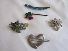 Lote de 5 Hermosas Pinzas para el Pelo con Pasador y Accesorios Bobby Pinzas Decoradas