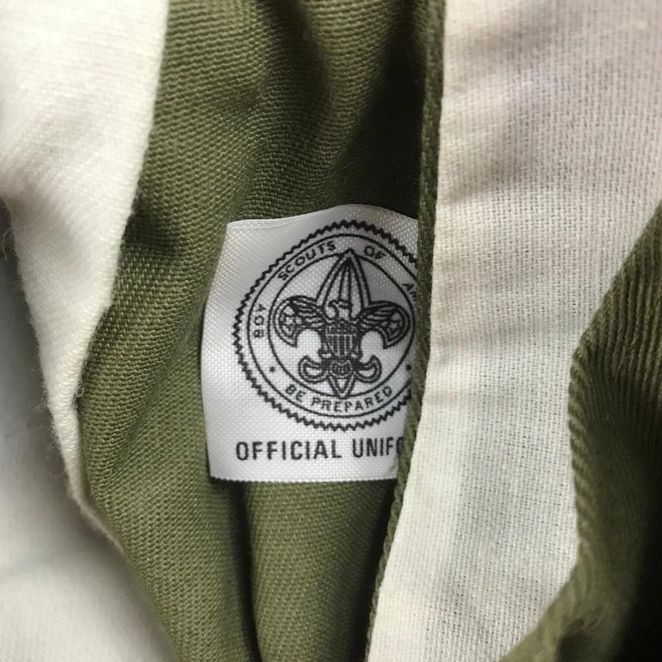 Boy Scouts Of America Pants Boys Small Green Canvas Cargo Unfinished Uniform * - Image 3 of 4