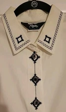 Vintage Preowned 90s Roper Black & White Western Shirt Women's Large