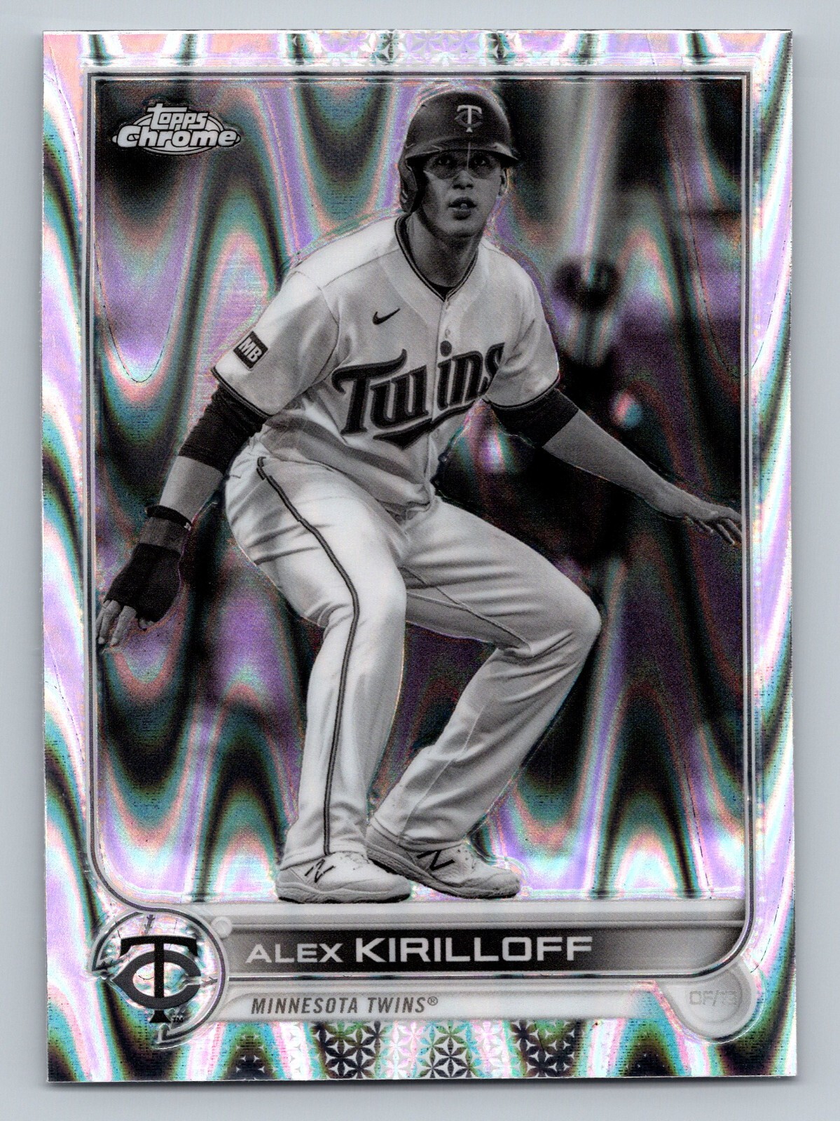 2022 Topps Chrome Sonic - Black & White RayWave Refractor #105 Alex Kirilloff