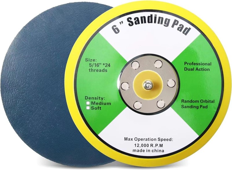 6" PSA DA Sander Backing Plate 6 pcs Flexible Dual-Action Random Orbital Sanding