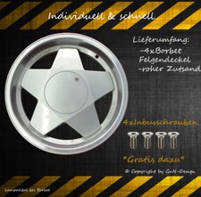 Borbet A Nabendeckel Gecleant Wheel Cap 4x Deckel passt bei Borbet Type A flach