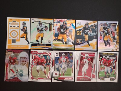 10 ct lot of Different James Conner Cards Cardinals Steelers