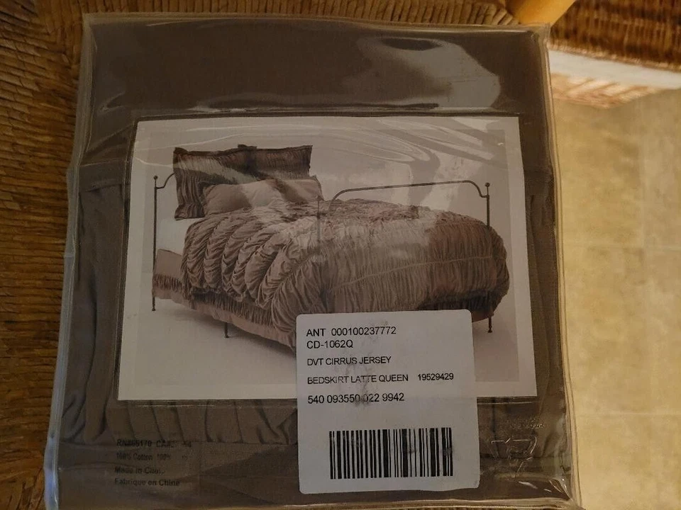 Anthropologie NUEVO Nimbus Collection Queen "Latte" 100% algodón Foto 3 de 4