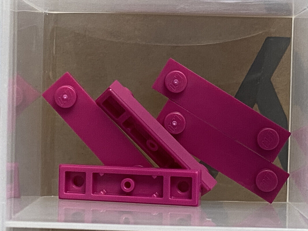 LEGO Parts - Magenta Plate 1 x 4 with 2 Studs with Groove - No 41740 - QTY 5