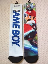 NWT 2 PAIRS Nintendo GAME BOY Super Mario Kart sublimated crew socks