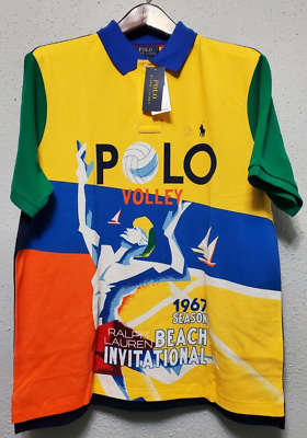 シャツ polo ralph lauren  beach S $198 Polo Ralph Lauren Beach Volley Ball Classic Fit Mens Graphic