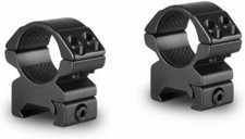 New Hawke Match Medium 1" Weaver Style Scope Rings Matte Black 22113