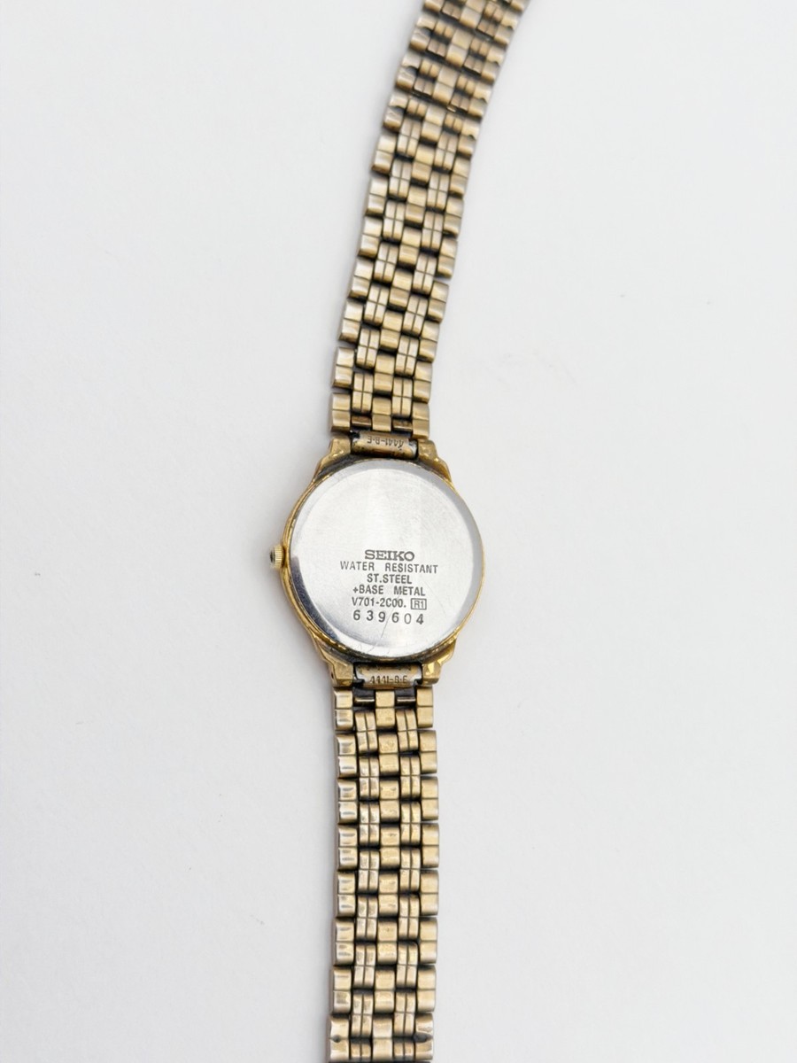 Vintage Seiko Womens Watch V701-2C00 Gold Tone Keeps Time  display picture 3
