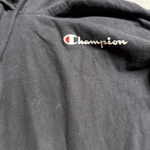 Champion Herren schwarz 100 % Baumwolle Pullover Hoodie Sweatshirt XXLARGE EUC - Bild 3 von 6