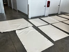 Set of White Vinyl Storm Panels w/ grommets