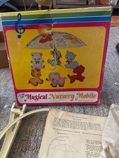 1970s Musical Baby Mobile Nursery Dolly Toy-603 Tested Cleaned Vintage
