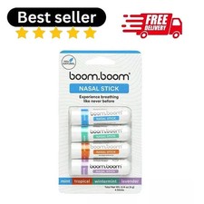 Boom Boom Nasal Stick (4 Pack) Enhances Breat...