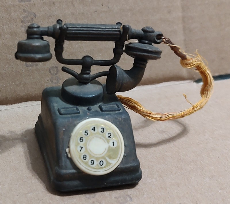Vintage Pencil Sharpener Antique Rotary Telephone 2.5"x 2" x 1.75" Diecast Metal