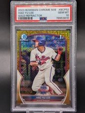2023 Bowman Chrome Mega Box #BCP-52 Gold Mojo Refractor Hao Yu Lee /50 RC PSA 10