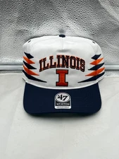 Illinois Fighting Illini NCAA '47 White Diamond Hitch Snapback Adjustable Hat