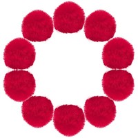 3,5 Zoll Kunstpelz-Pompon-BäLle,10 StüCk Rote Kunstpelz-Pompons FüR HüTe