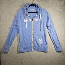 We People By Pavilion Unisex Vintage Full Zip Hoodie Beach People Ocean Blue Med