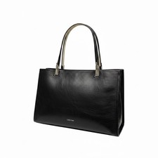 Borsa grande Calvin Klein nera, bianca e stampa serpente