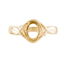 Semi Mount Oval 5.50X7.50MM Faceted Cut Ring Sterling Silver