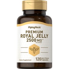 Royal Jelly Capsules 2500 mg  120 Count  Bee Pollen  Non-GMO  By Piping Rock
