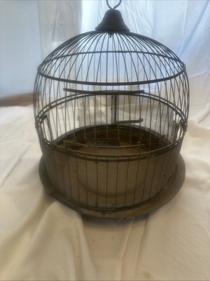 Vintage Hendryx Brass Bird Cage Antique Collectible