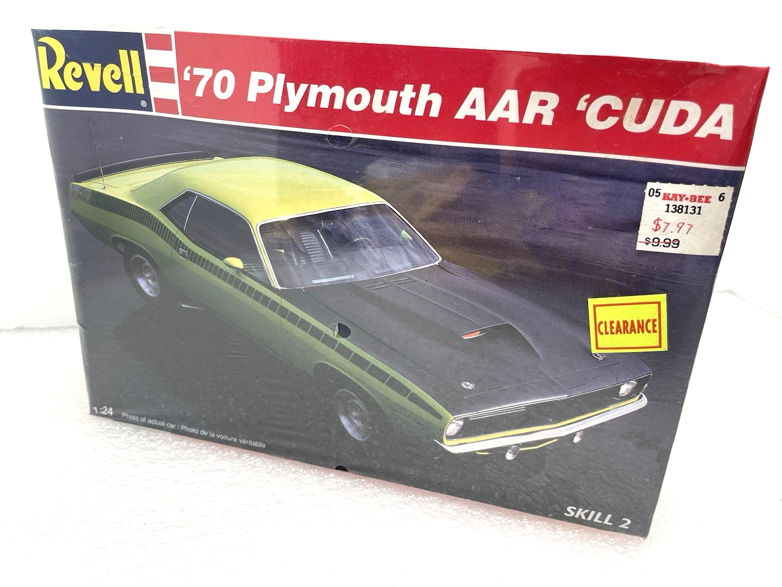 NEW SEALED REVELL 1970 PLYMOUTH AAR CUDA SHRINK DANNY GURNEY