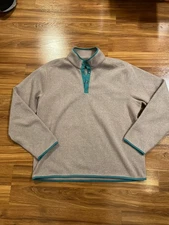 Bonobos Fleece Half Snap Mock Pullover Sweater (Men's XL) Heather Oat