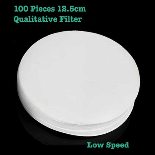 100x Slow Speed Qualitative Filter Paper 12.5cm Filtration Chemistry Laboratory