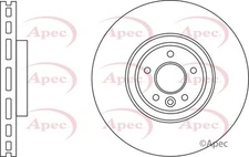 APEC DSK3184 Brake Disc Front Vented Braking 350mm Diameter Fits Jaguar XE XF