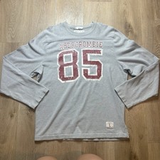 Abercrombie Fitch 85 Gray Crewneck Sweatshirt Mens L Vintage Style Pullover L