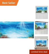 Vibrant Undersea Theme Aquarium Background 36x20in - Durable Vinyl Decor