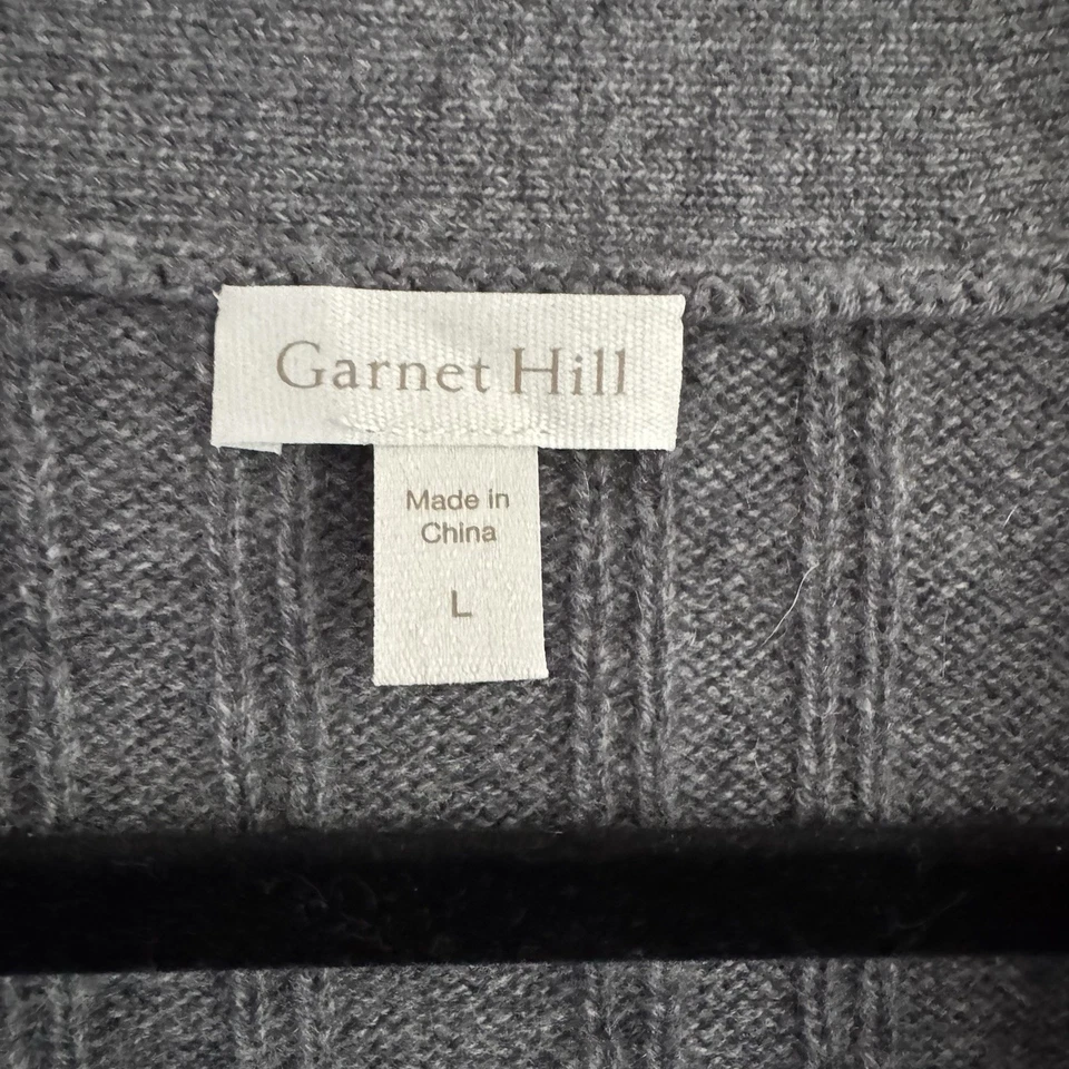 Cárdigan suéter gris jaspeado de cachemir Garnet Hill para mujer talla grande nuevo sin etiquetas Foto 4 de 4
