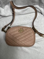 Tory Burch Kira Chevron Camera Crossbody Bag Pink Gold