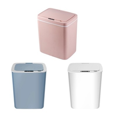 Electric Rubbish Trash Can Dual Mode Waste Bins Garbage Storage Basket