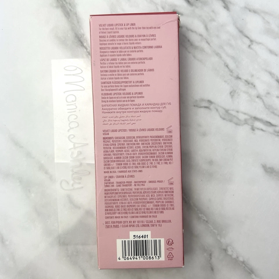 New Kylie Cosmetics Velvet Liquid Lip Kit Lipstick + Lip Liner - Harmony 305 NIB - Image 2 of 3