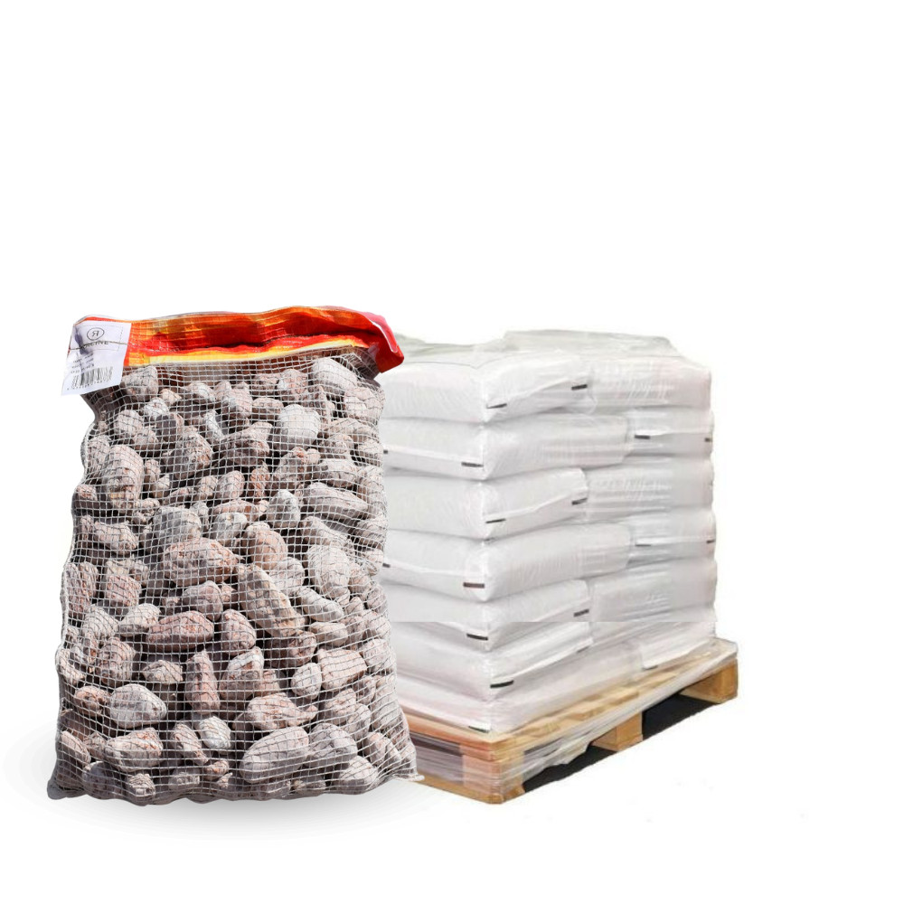 Galet marbre rouge 25-40mm paillage minéral pour jardin en 10 sacs de 20 kg