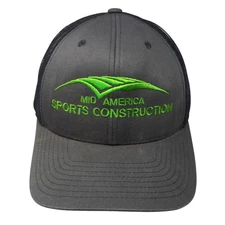 Mid America Sports Construction Trucker Hat Gray One Size The Classics Yupoong