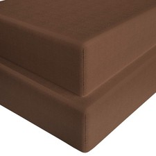 Microfiber Fitted Crib Sheets 2 PCS Soft Toddler Mattress Cover Fits 28x52 Brown