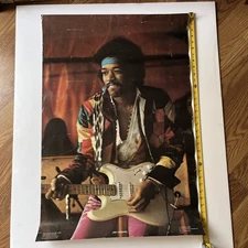 Jimi Hendrix 1977 poster Vintage Original One Stop Stratocaster Fender