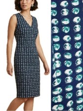 Banana Republic Factory Abstract Polka Dot Print Sleeveless Sheath Dress Size 12