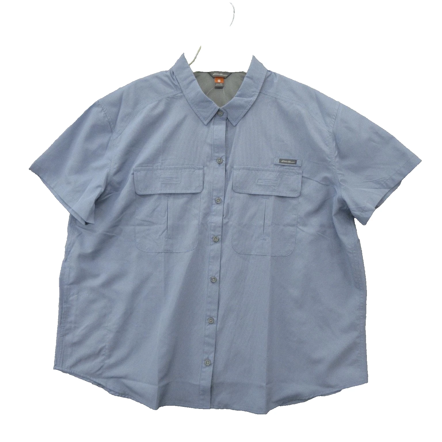 Eddie Bauer Guide Shirt Womens 2XL Bluebird Short Sleeve UPF 50 Vented Fishing
