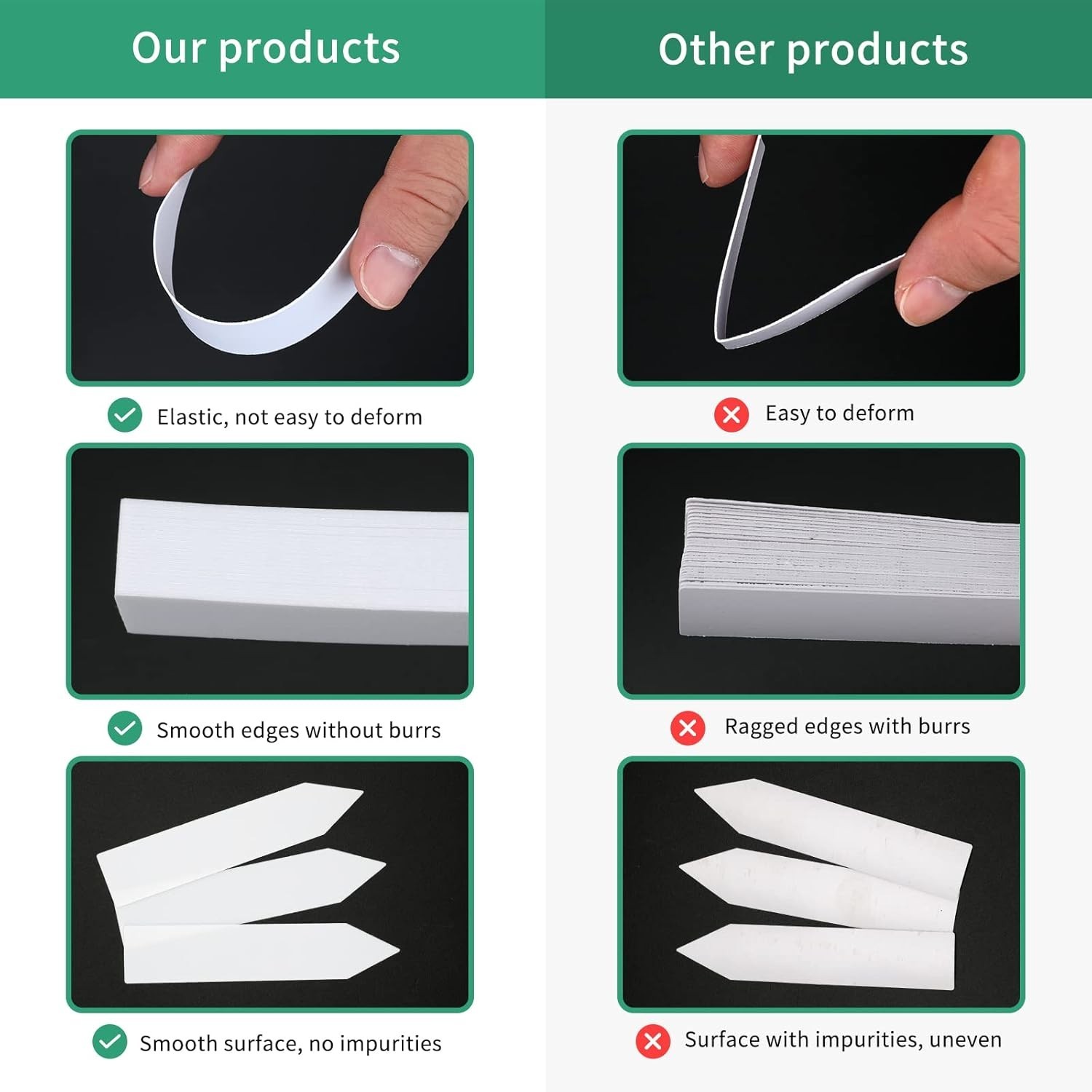 100 Pcs 4 Inch Plastic Plant Garden Labels Pot Marker Nursery Garden Stake Ta...